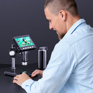NovaScope Portable HD Digital Microscope — Built-In Display