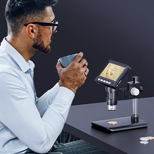 NovaScope Portable HD Digital Microscope — Built-In Display