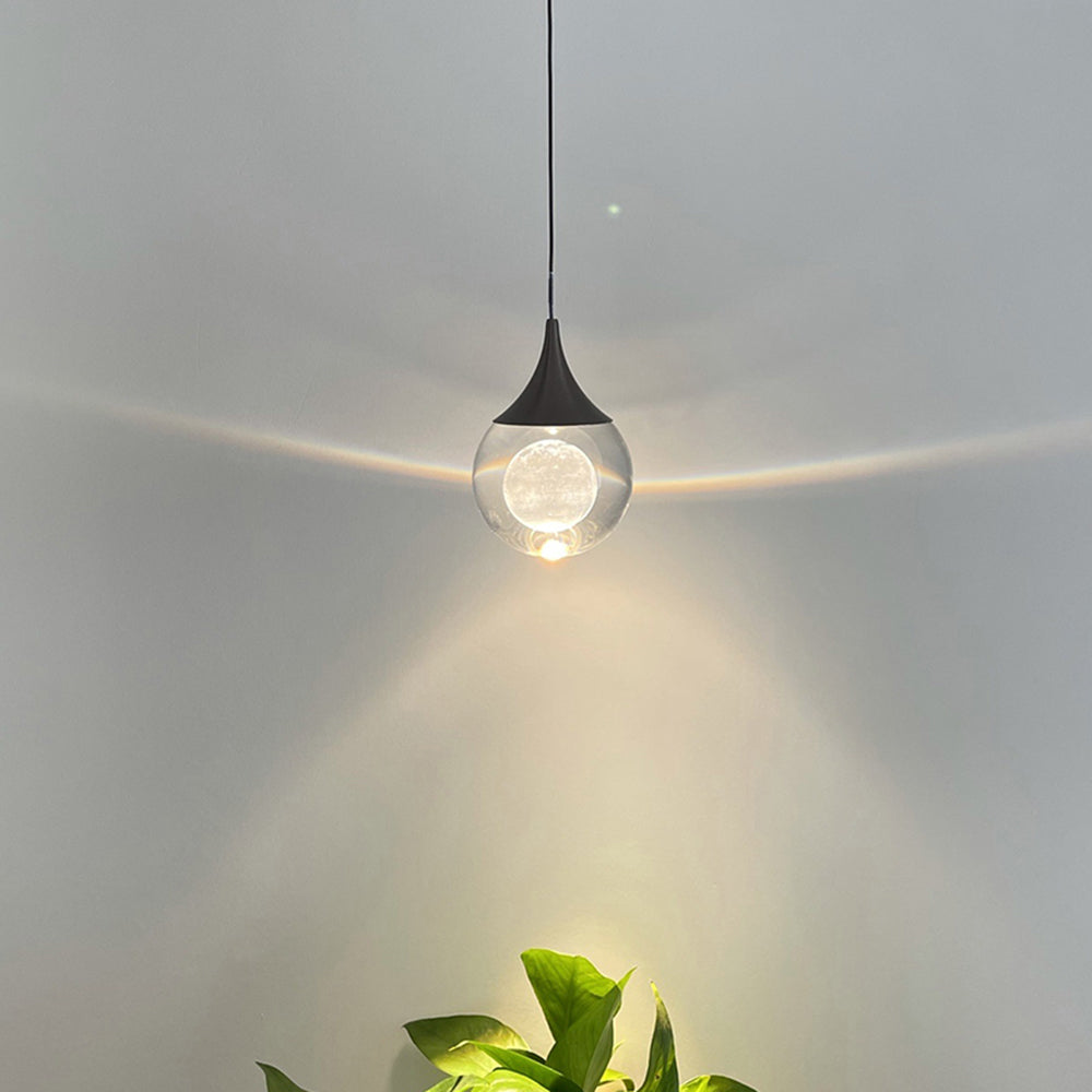 Aria Minimalist Moon Metal Pendant Light,Black | ventumra