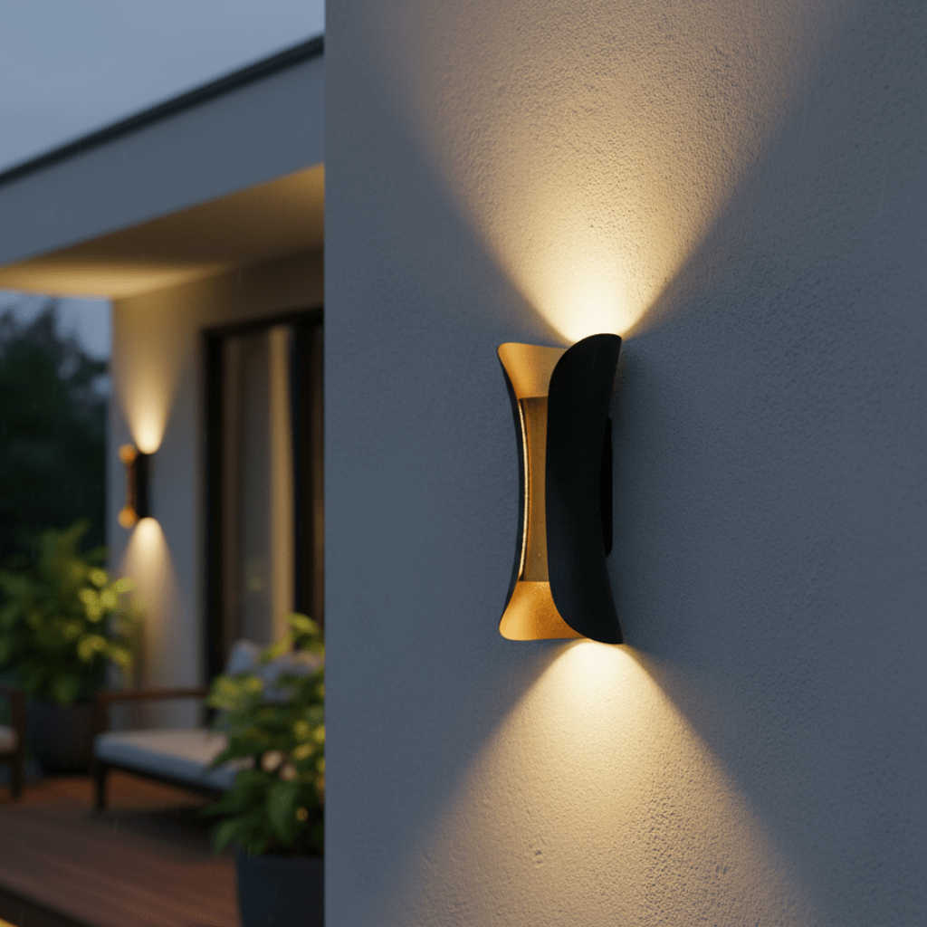 Luz de pared LED curva para exteriores NovaCurve — Protección impermeable con clasificación IP65