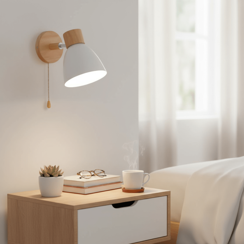 Lumenova Yadiel Wall Light — Nordic Wood Direct-Mount Sconce