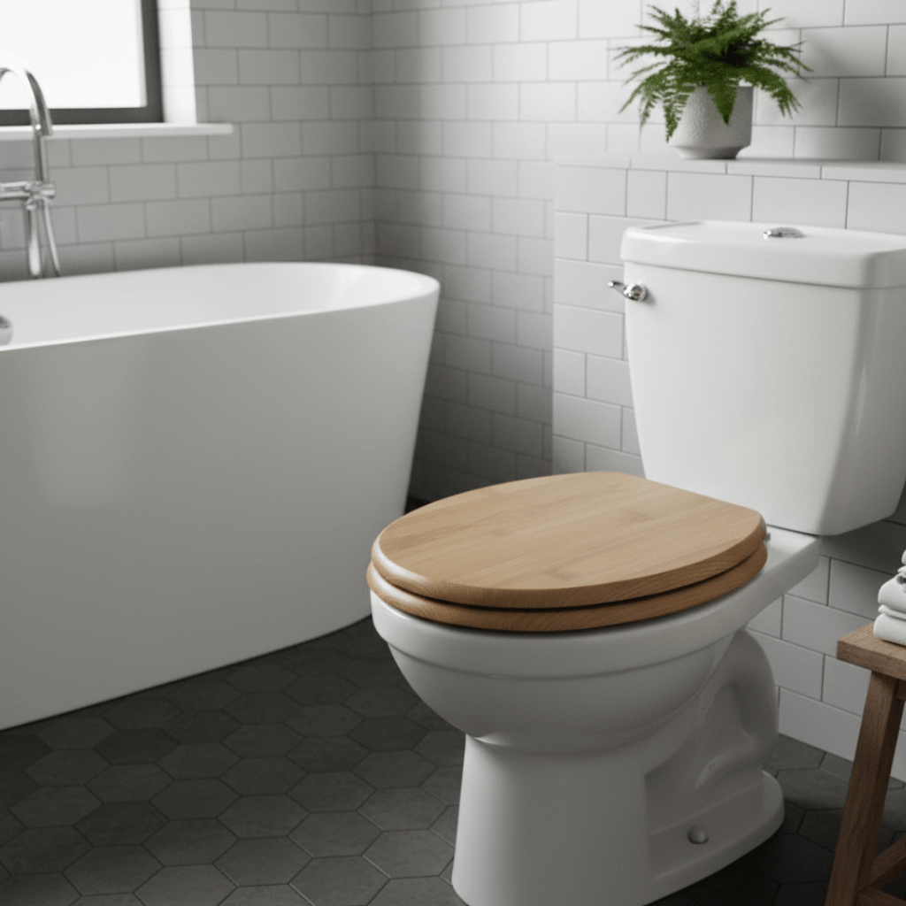 ArborNest rétegelt falemez WC-ülőke — lassú záródású mechanizmussal, elegáns kialakítással