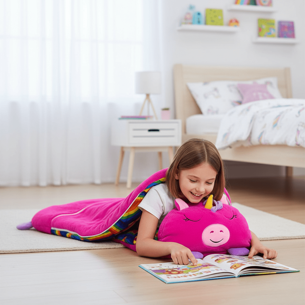 CuddleQuest Kuscheltier-Schlafsack in voller Größe, 2-in-1 wandelbar