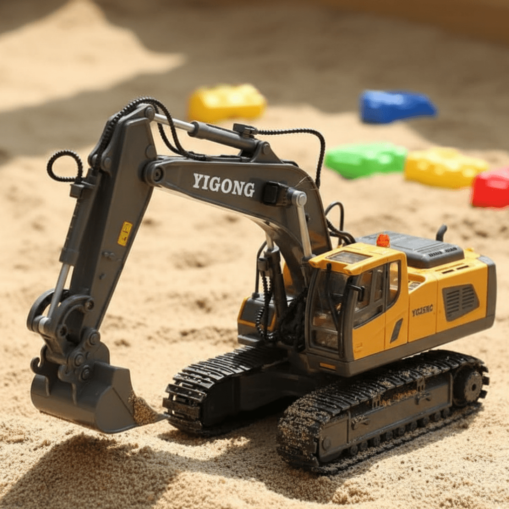 AeroBuild RC Digger — Precision Remote Control Excavator, Eleven Independent Steering and Bucket Controls