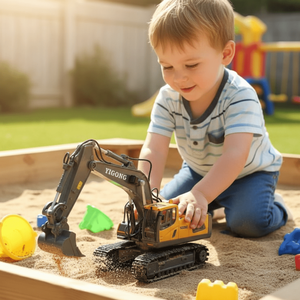 AeroBuild RC Digger — Precision Remote Control Excavator, Eleven Independent Steering and Bucket Controls
