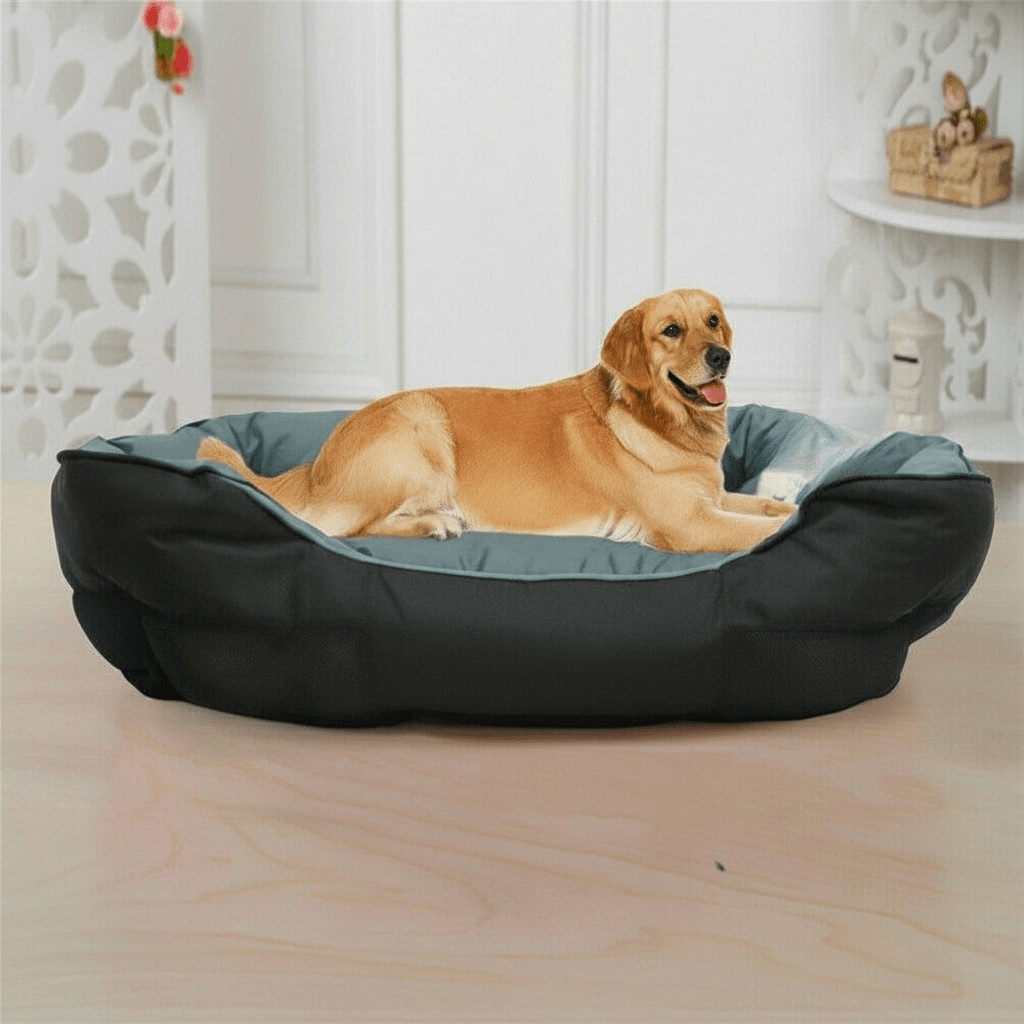 PawNest Cozy Washable Basket Dog Bed — Orthopedic Foam Support