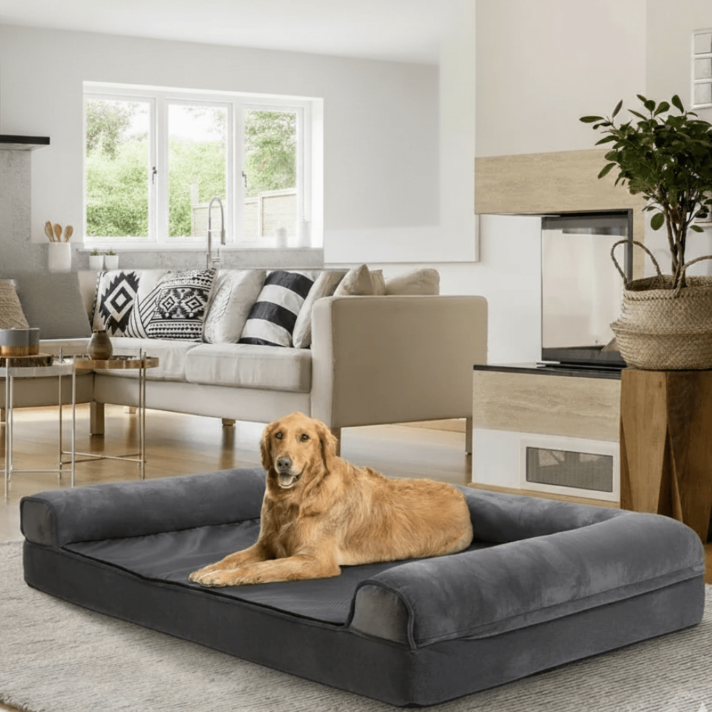CalmNest Orthopedic Memory Foam Dog Bed — Water Repellent Cover, Plush Comfort