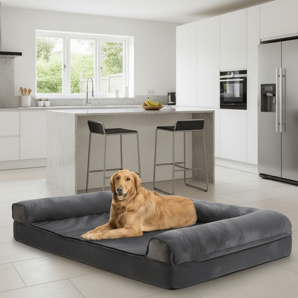 CalmNest Orthopedic Memory Foam Dog Bed — Water Repellent Cover, Plush Comfort