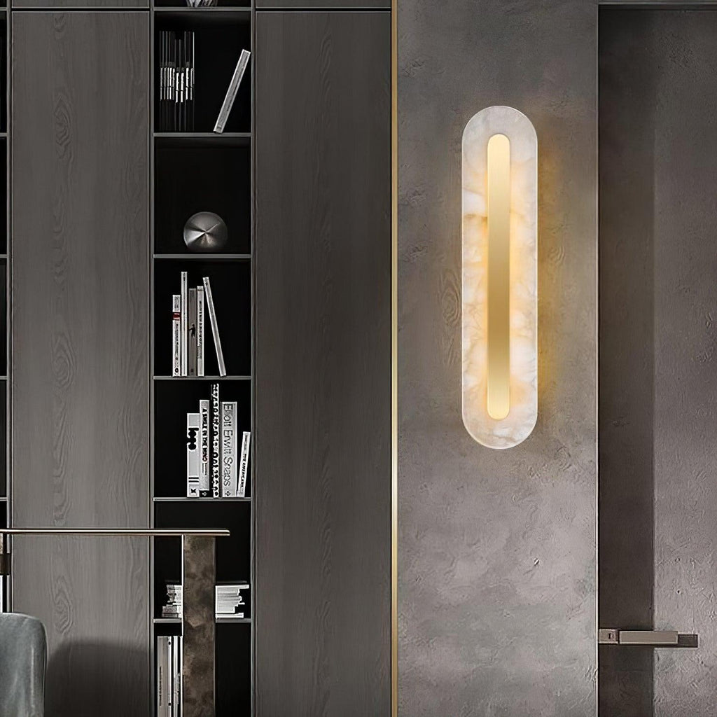 Hurn Alabaster Rounded Wall Lamp | ventumra