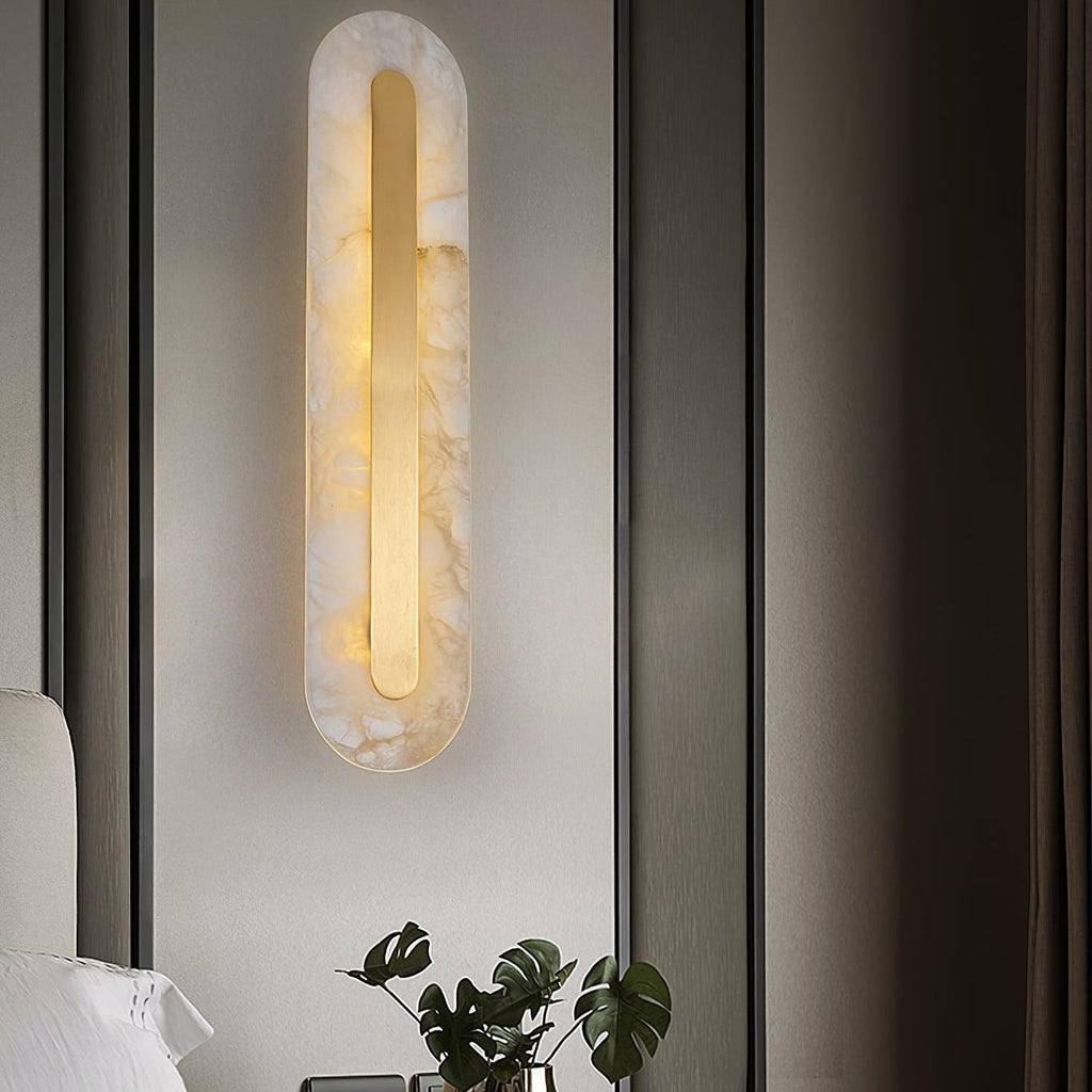 Hurn Alabaster Rounded Wall Lamp | ventumra