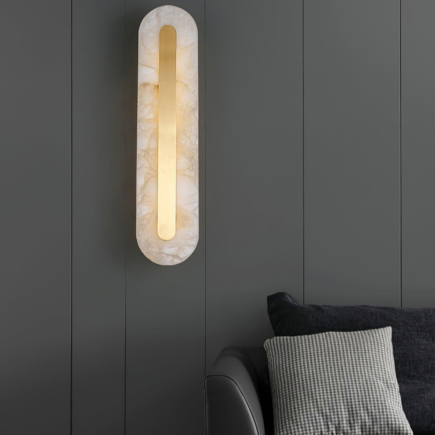 Hurn Alabaster Rounded Wall Lamp | ventumra