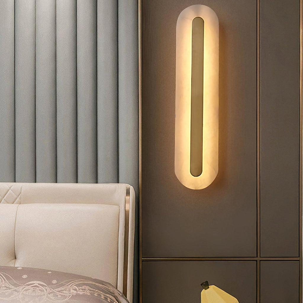 Hurn Alabaster Rounded Wall Lamp | ventumra