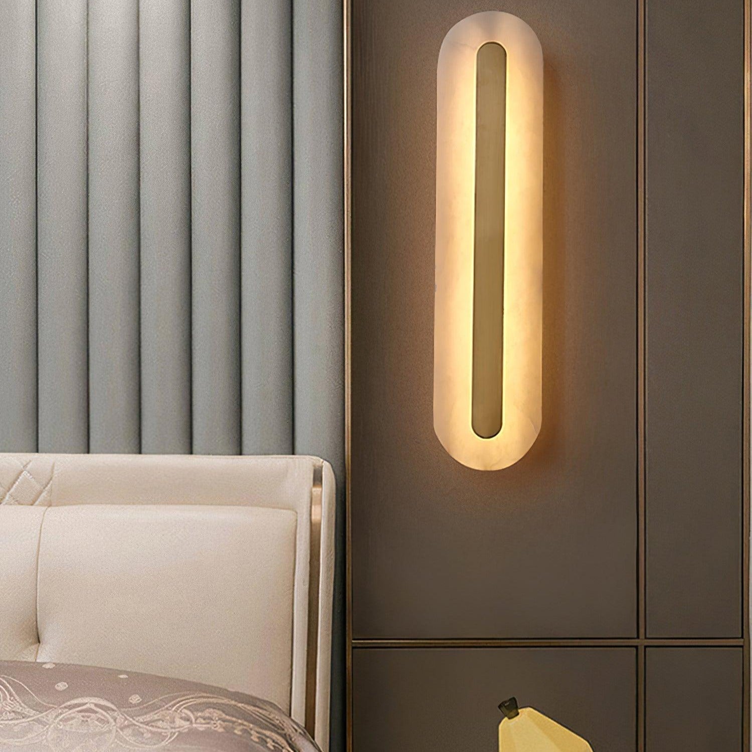Hurn Alabaster Rounded Wall Lamp | ventumra
