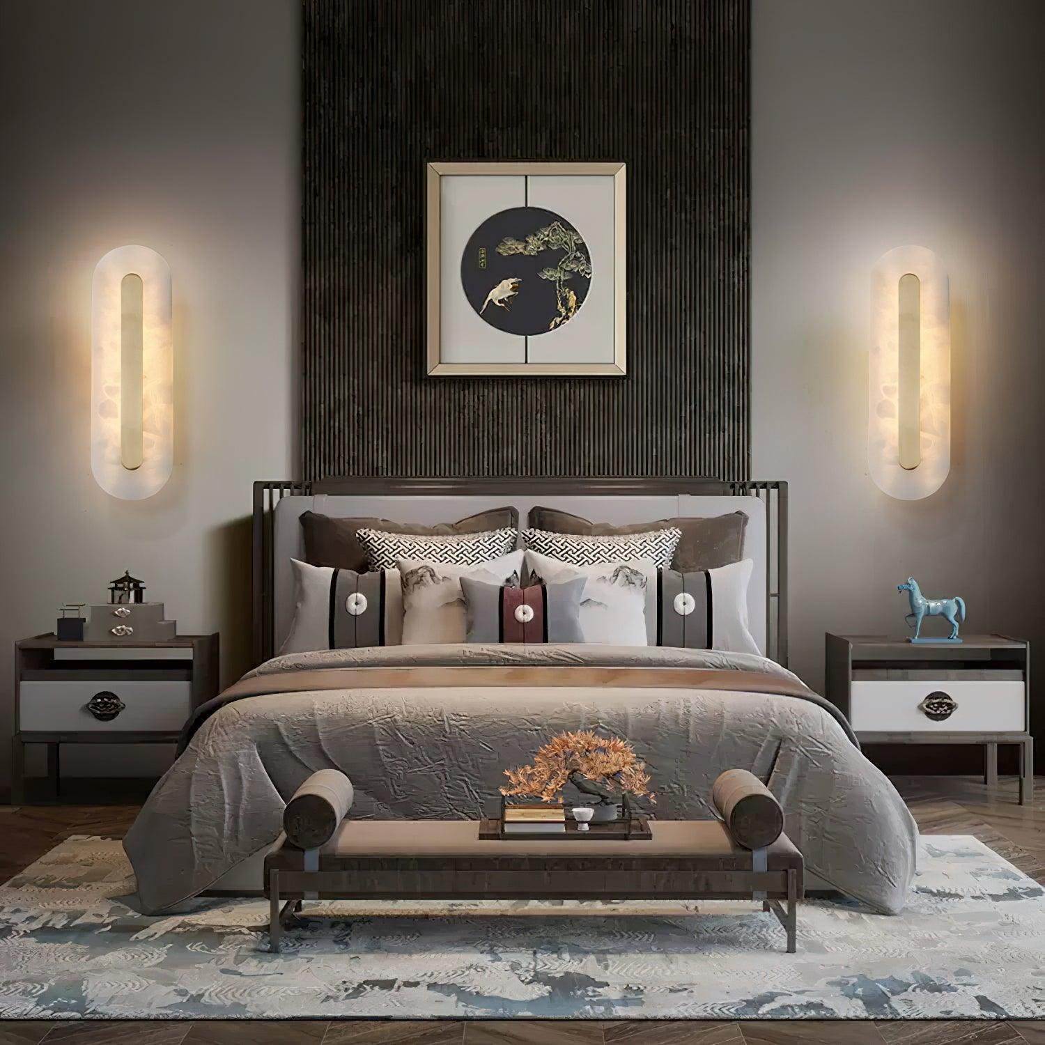 Hurn Alabaster Rounded Wall Lamp | ventumra