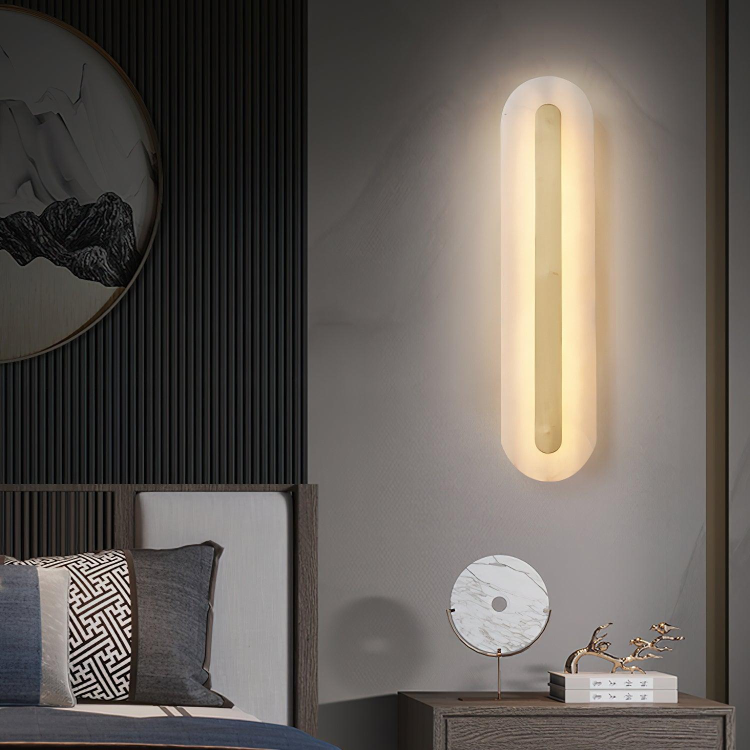 Hurn Alabaster Rounded Wall Lamp | ventumra