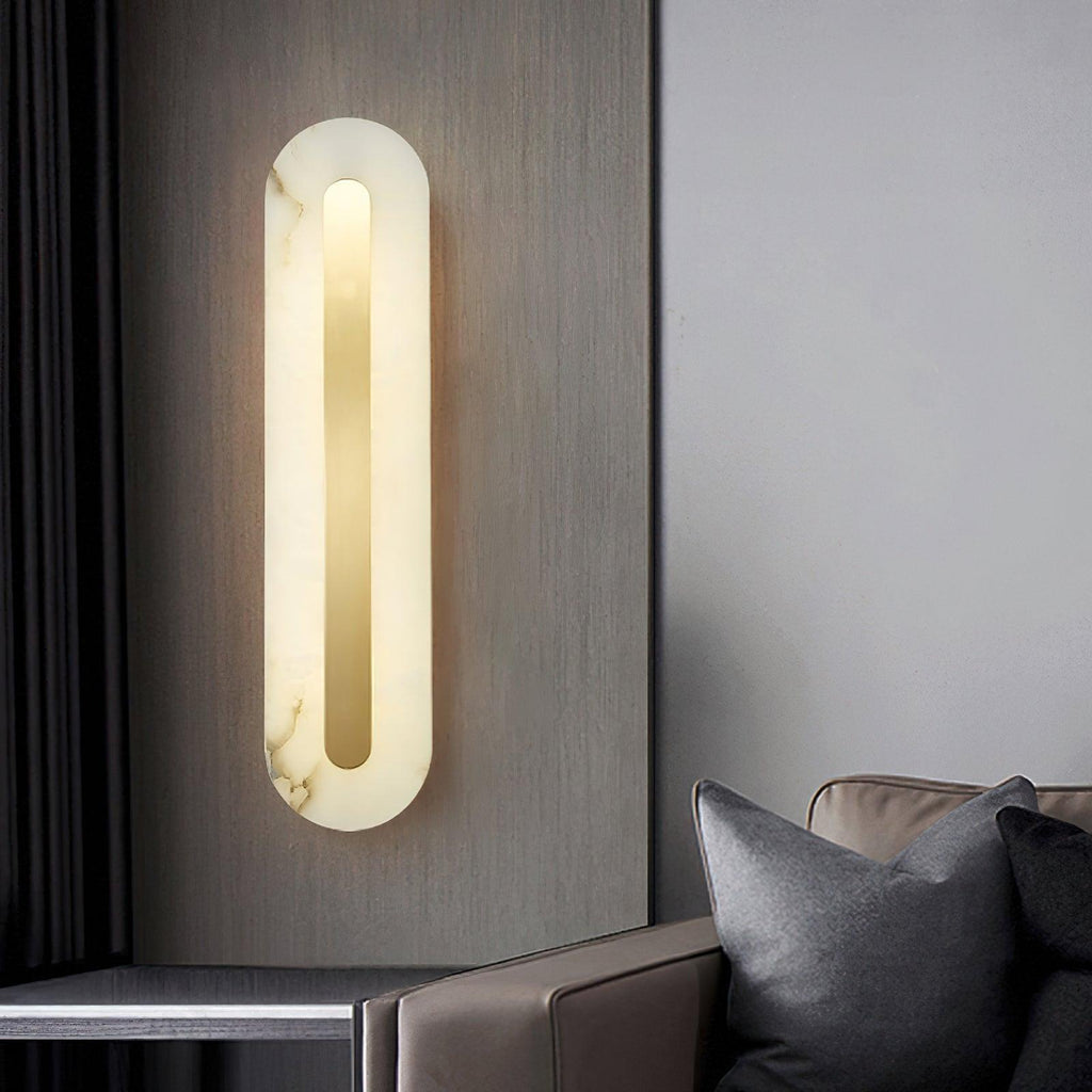 Hurn Alabaster Rounded Wall Lamp | ventumra