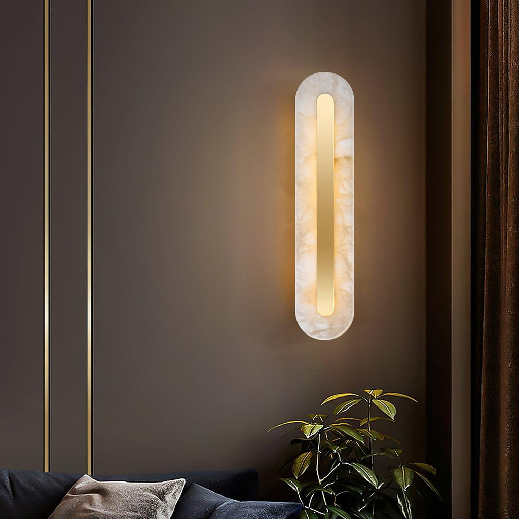 Hurn Alabaster Rounded Wall Lamp | ventumra