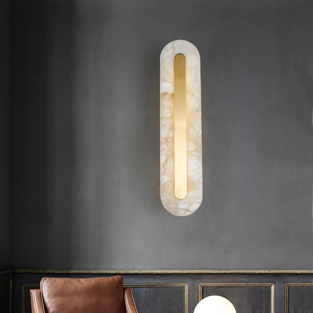 Hurn Alabaster Rounded Wall Lamp | ventumra