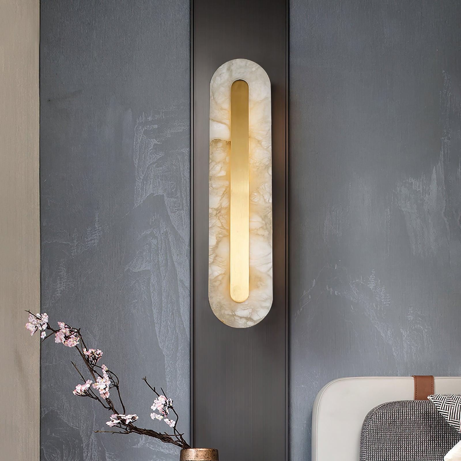 Hurn Alabaster Rounded Wall Lamp | ventumra