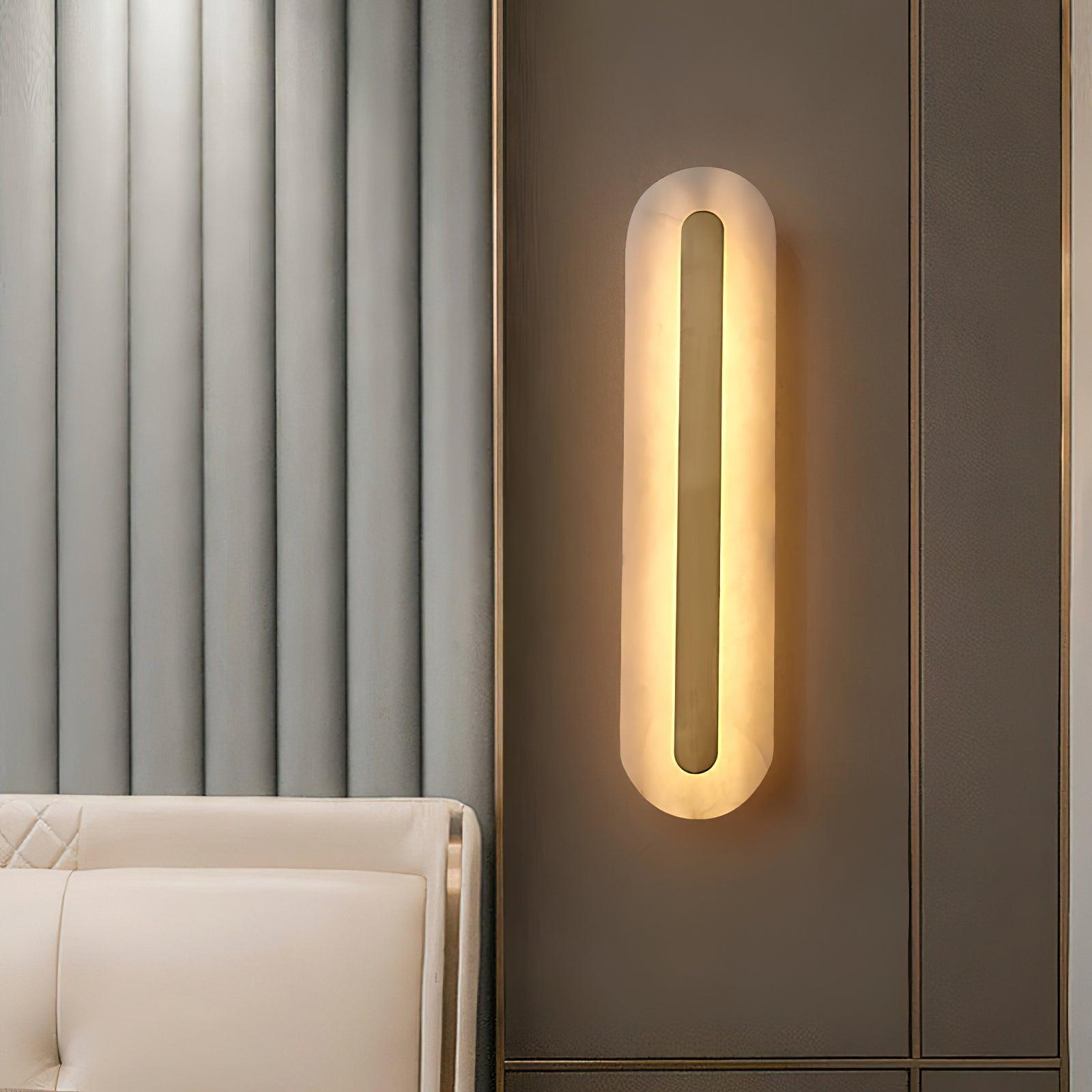 Hurn Alabaster Rounded Wall Lamp | ventumra