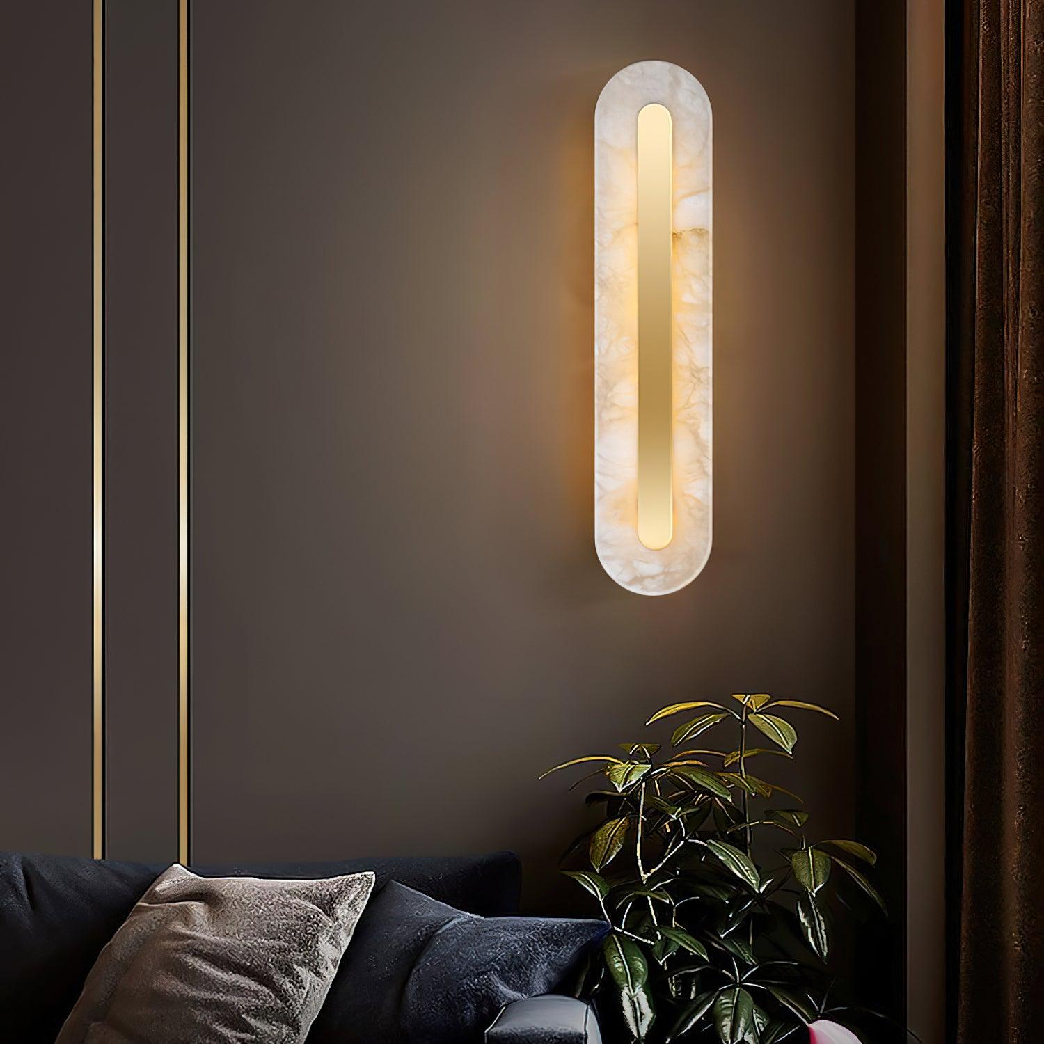 Hurn Alabaster Rounded Wall Lamp | ventumra