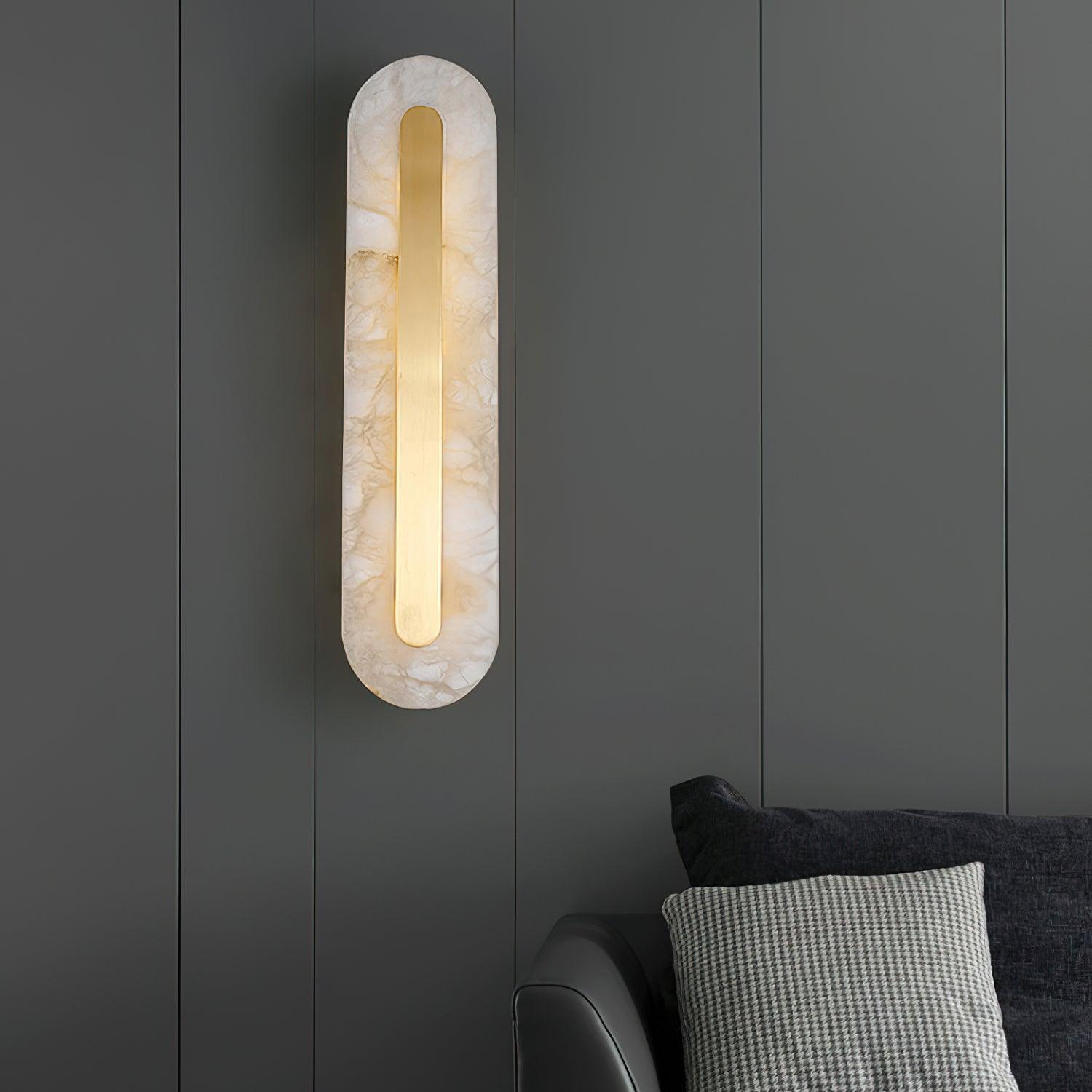 Hurn Alabaster Rounded Wall Lamp | ventumra