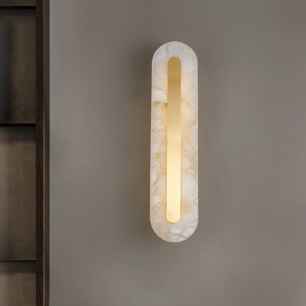 Hurn Alabaster Rounded Wall Lamp | ventumra