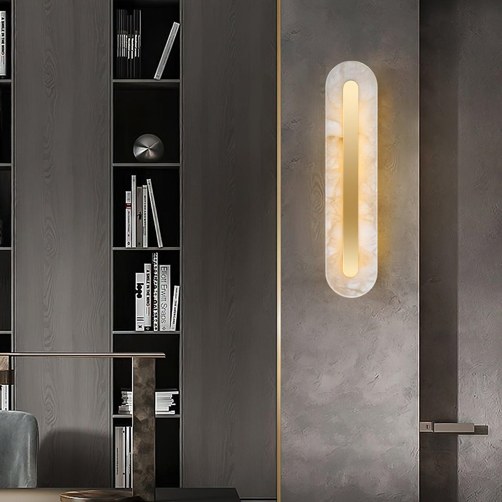 Hurn Alabaster Rounded Wall Lamp | ventumra