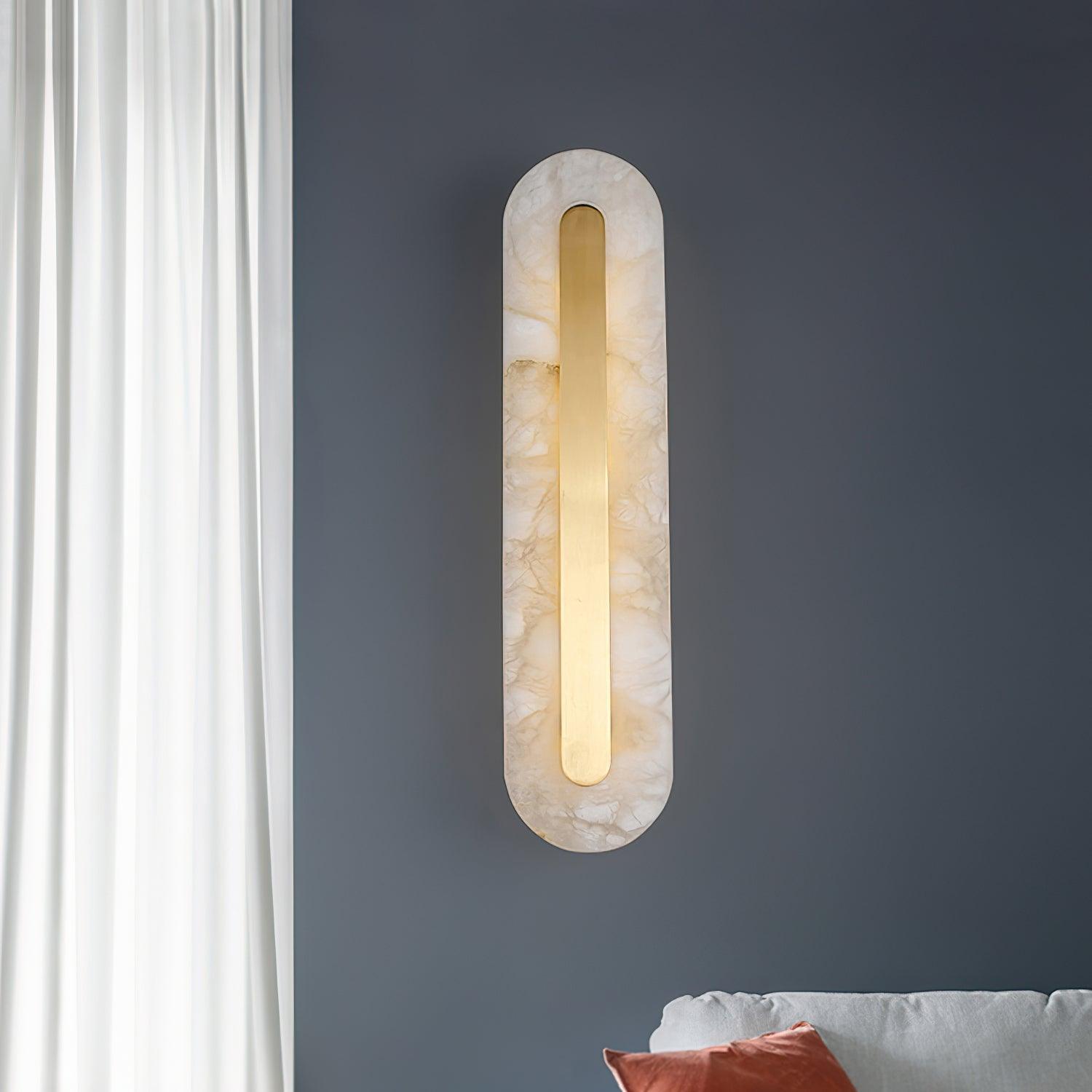 Hurn Alabaster Rounded Wall Lamp | ventumra