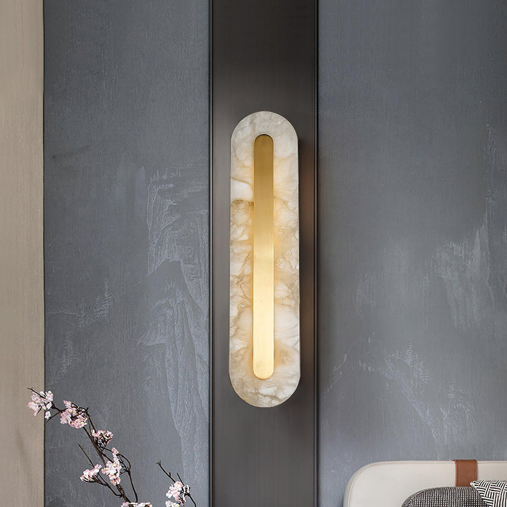 Hurn Alabaster Rounded Wall Lamp | ventumra