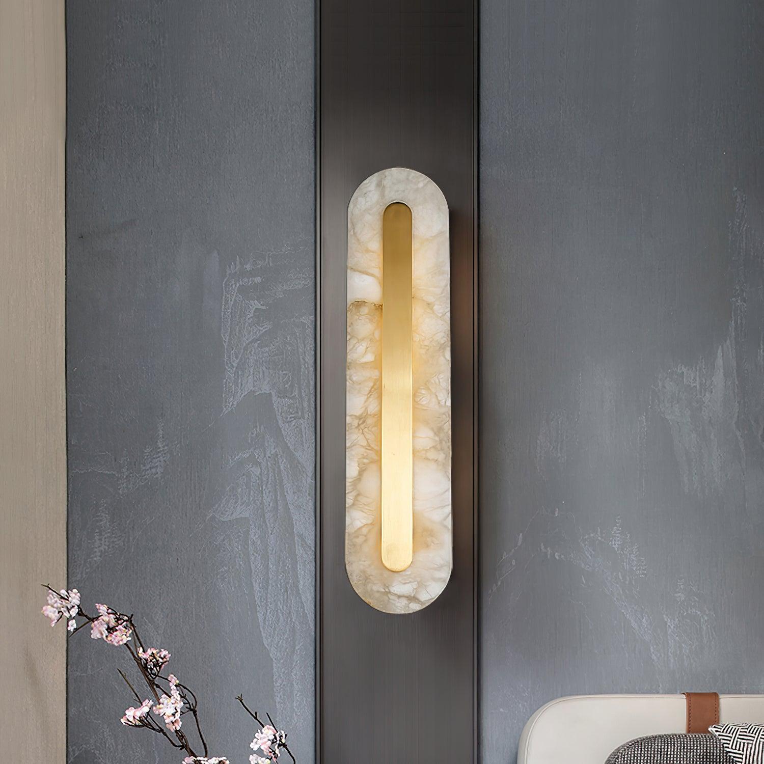 Hurn Alabaster Rounded Wall Lamp | ventumra
