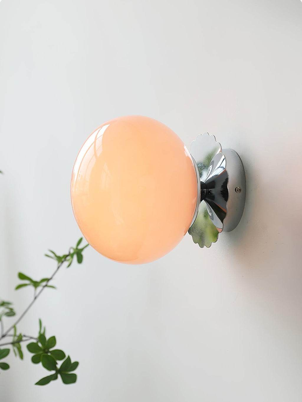 Marshmallow-væglampe i glas og metal | Ventumra