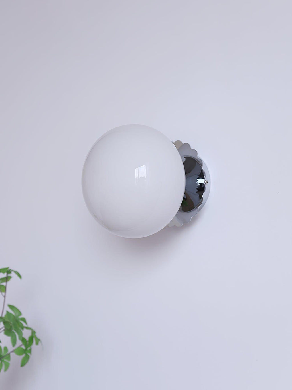 Marshmallow-væglampe i glas og metal | Ventumra