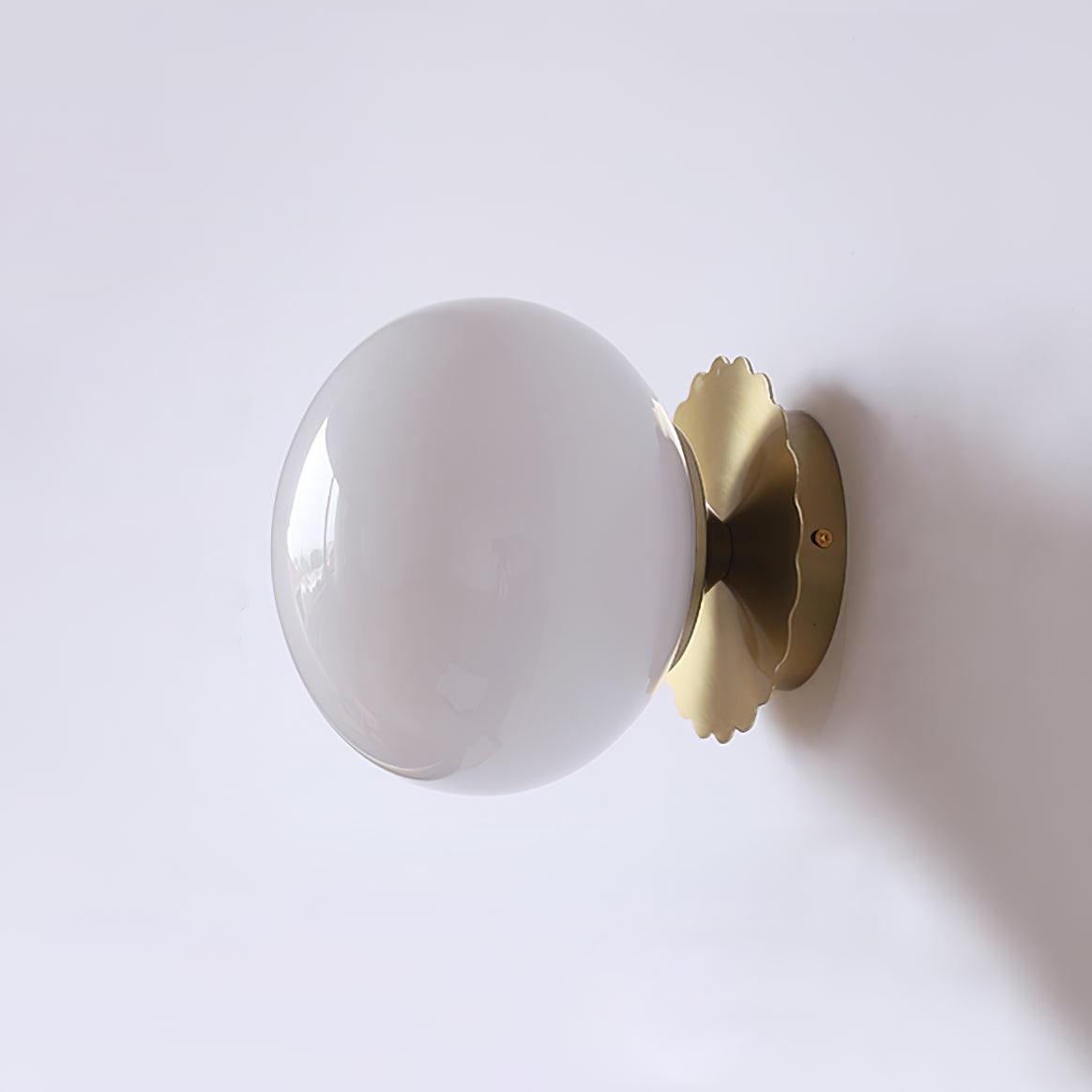 Marshmallow-væglampe i glas og metal | Ventumra