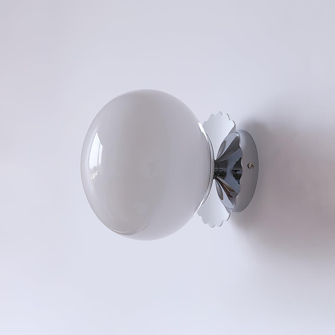 Marshmallow-væglampe i glas og metal | Ventumra