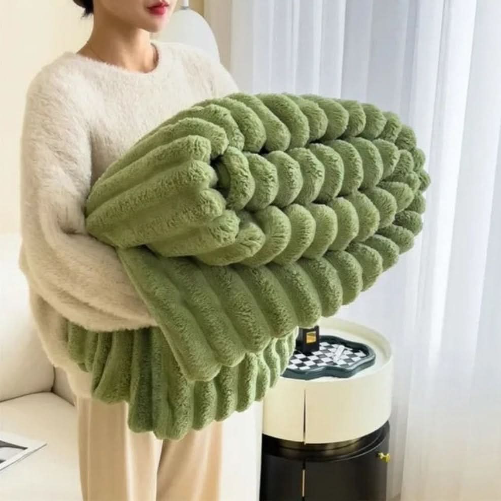 NimbusNest Kuschelige Wohndecke – Weiche Textur, stilvolles Design