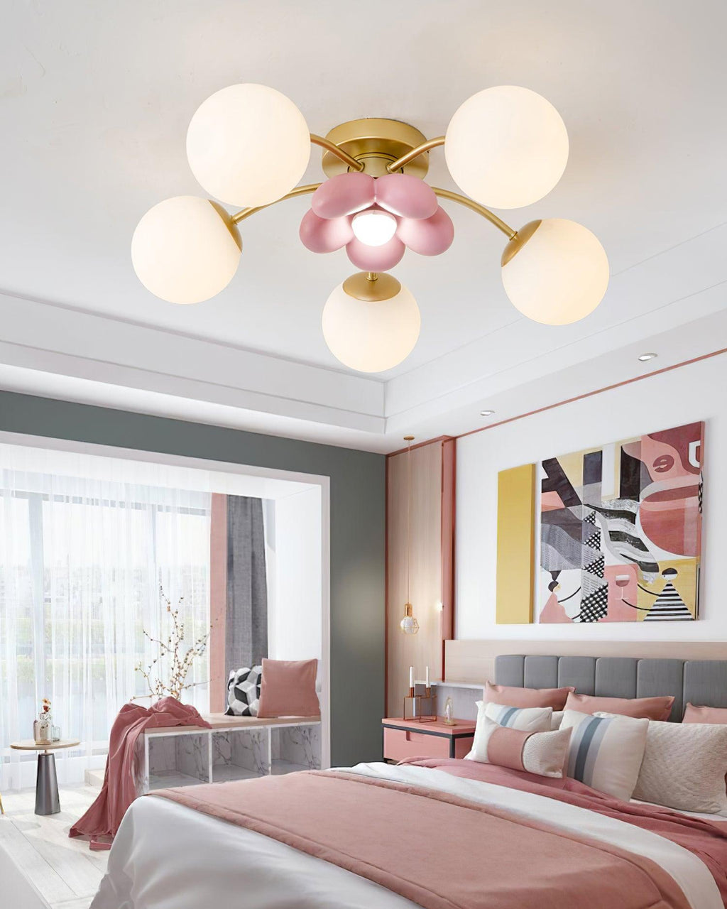Blossura Pink Petal Ceiling Light | ventumra