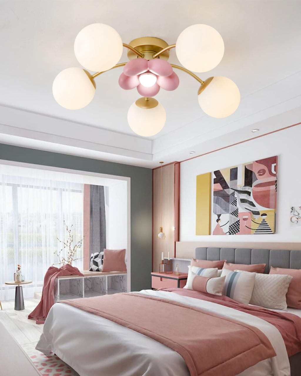 Blossura Pink Petal Ceiling Light | ventumra