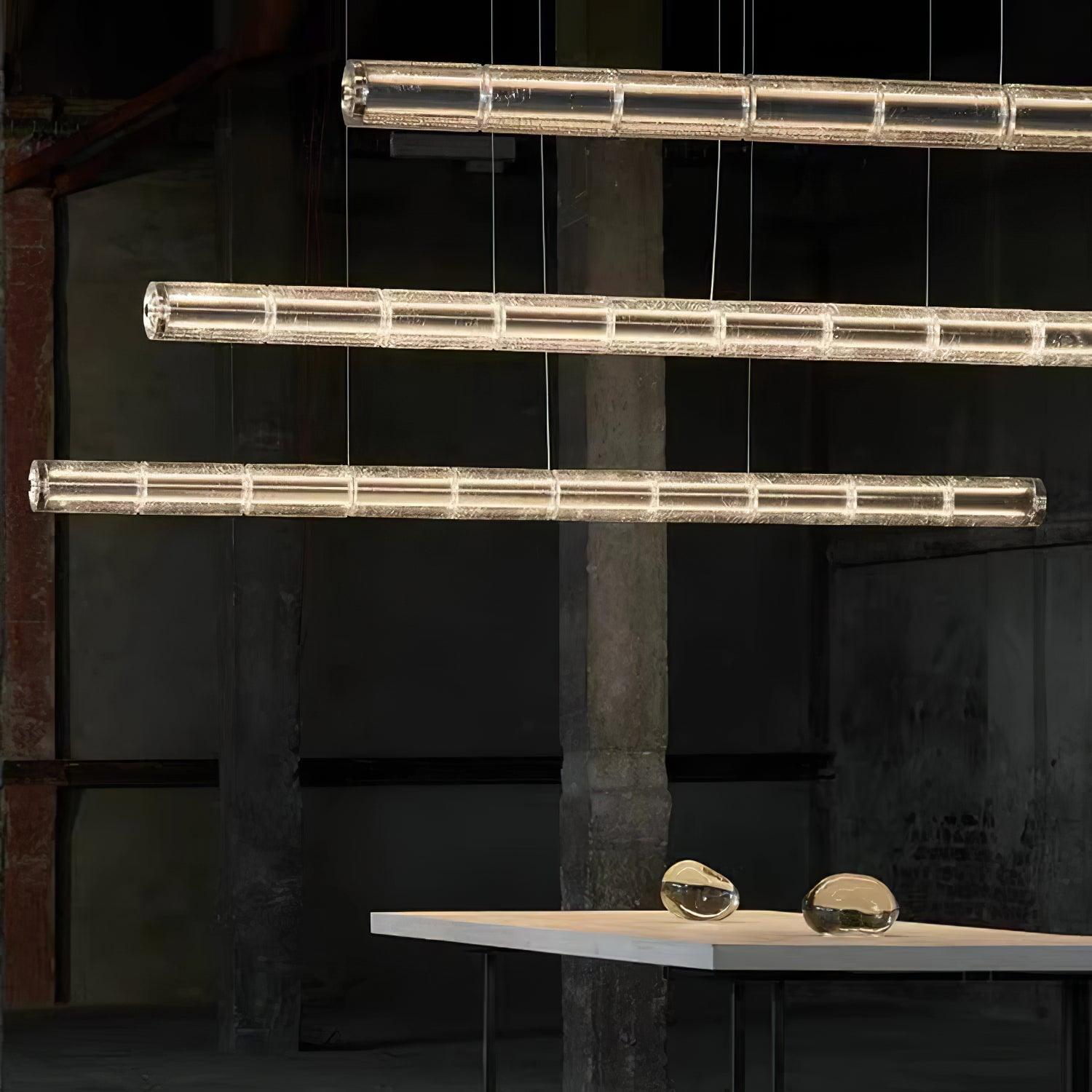 Lyliris Glass Linear Pendant Light | ventumra