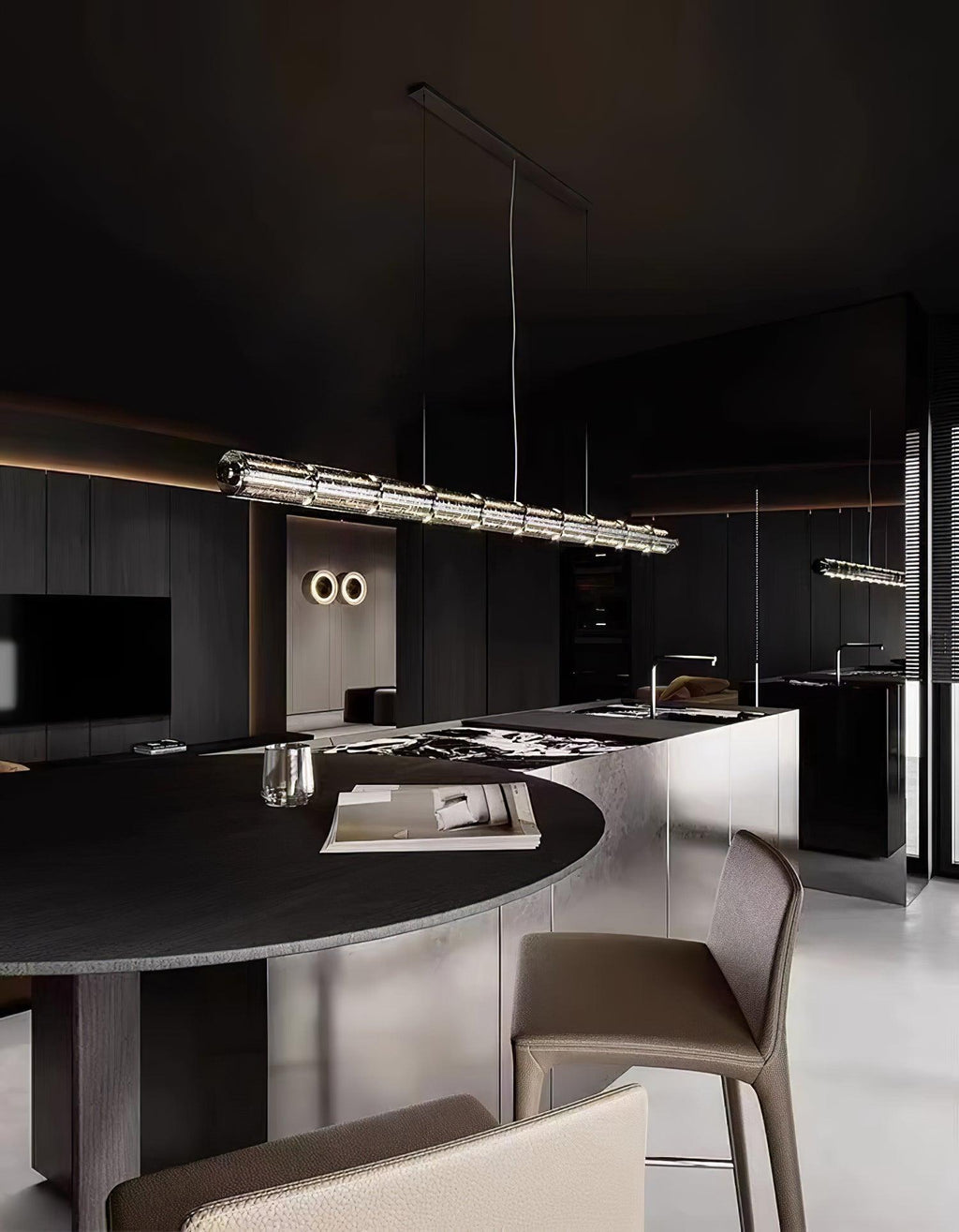 Lyliris Glass Linear Pendant Light | ventumra