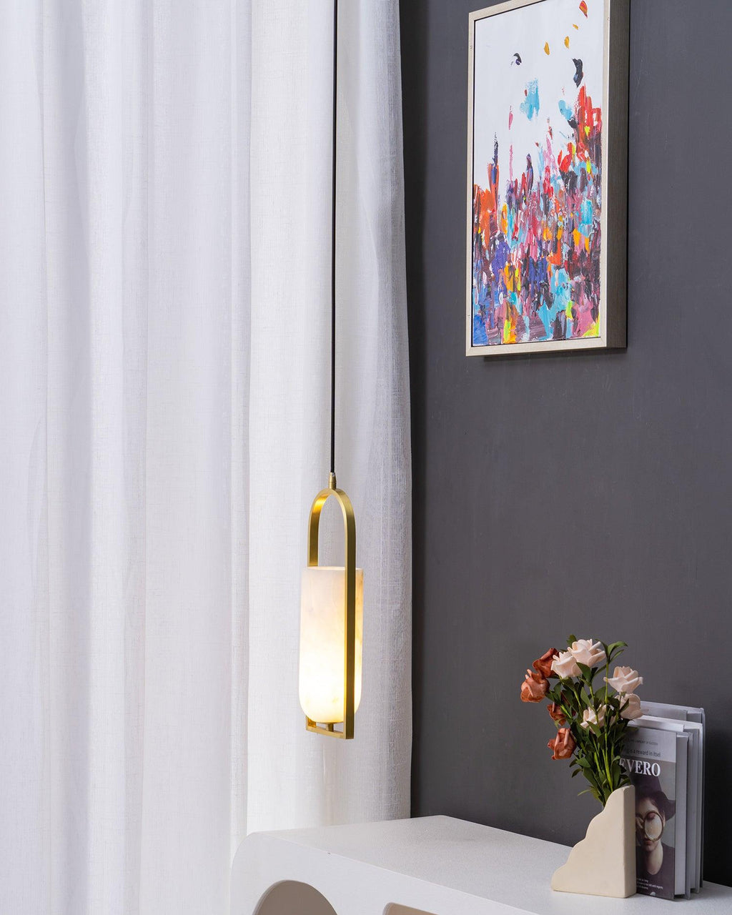 Aethyn Arch Alabaster Pendant Light | ventumra