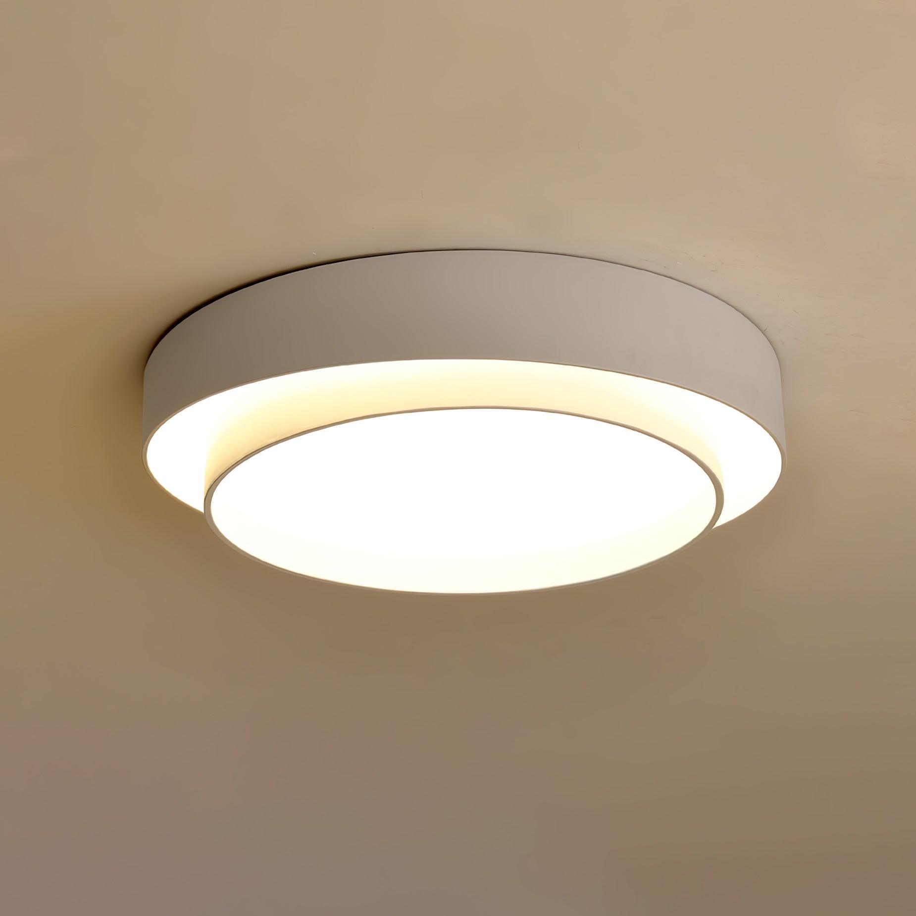 Orina Ceiling Lamp Double Ring Gray&Black&White Cylinder shape | ventumra