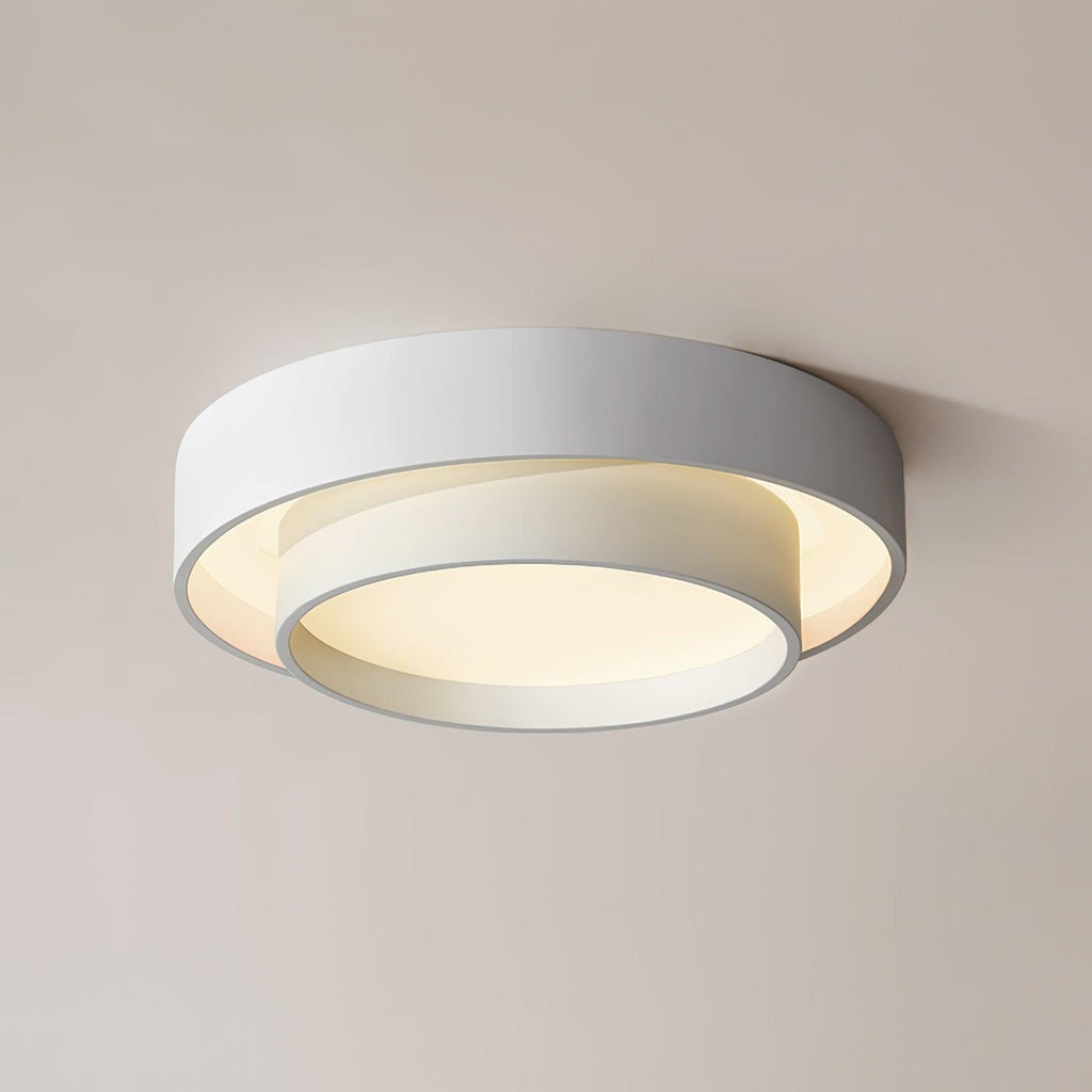 Orina Ceiling Lamp Double Ring Gray&Black&White Cylinder shape | ventumra