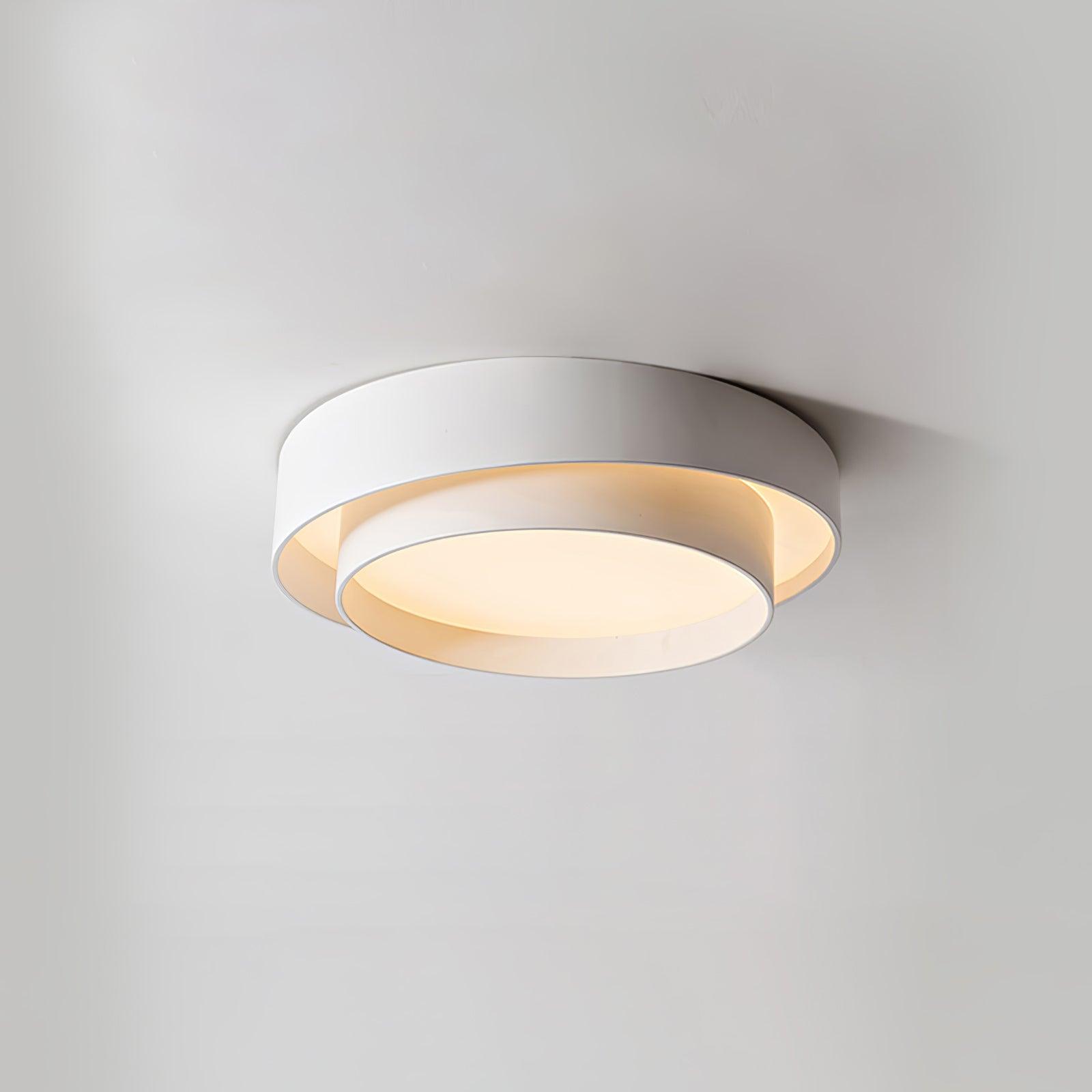 Orina Ceiling Lamp Double Ring Gray&Black&White Cylinder shape | ventumra