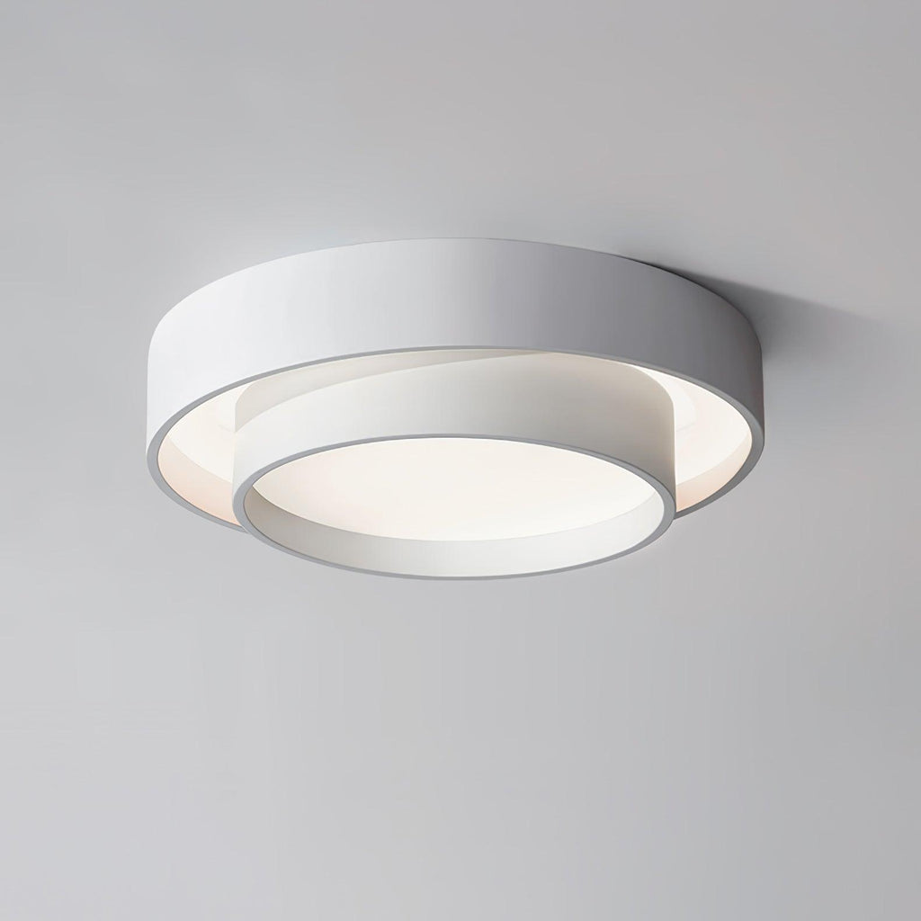 Orina Ceiling Lamp Double Ring Gray&Black&White Cylinder shape | ventumra