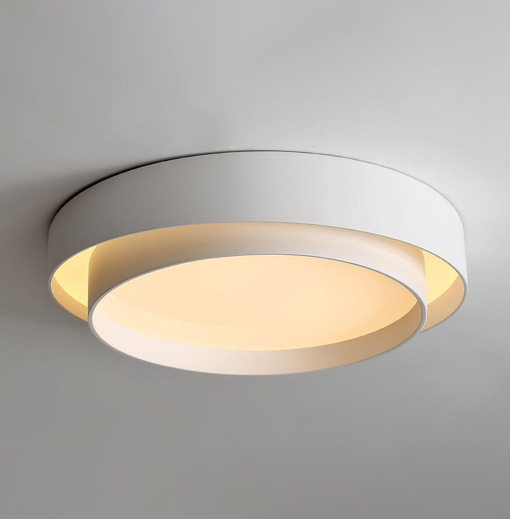 Orina Ceiling Lamp Double Ring Gray&Black&White Cylinder shape | ventumra