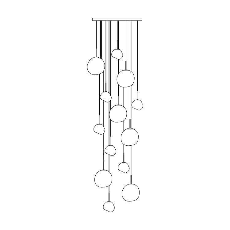 Solara Pendant Lamp Irregular Cluster Sculptural | ventumra