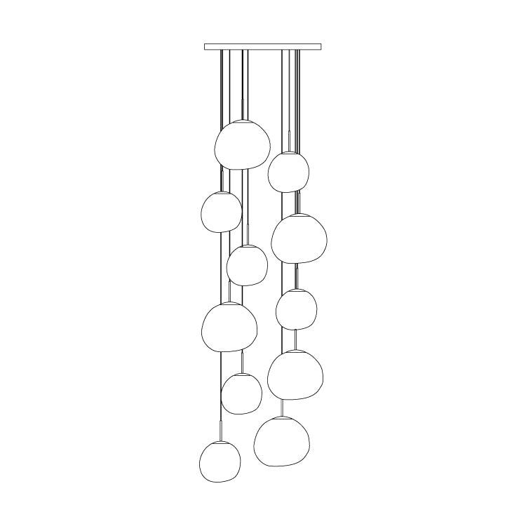 Solara Pendant Lamp Irregular Cluster Sculptural | ventumra