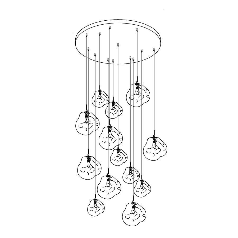 Solara Pendant Lamp Irregular Cluster Sculptural | ventumra