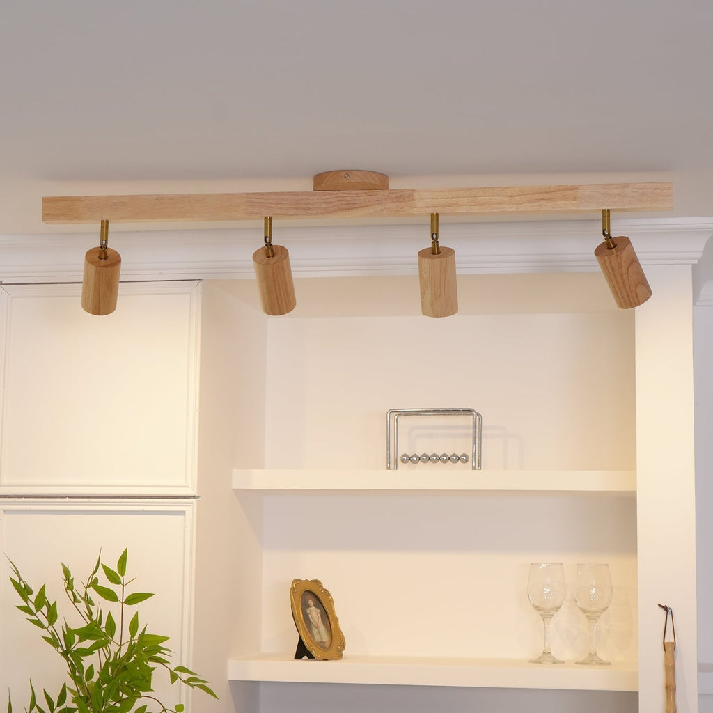 Veril Track Lighting Spotlight Wood | ventumra